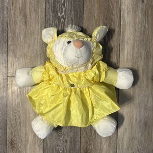 Vintage Fisher Price Puffalump 15" Yellow Plush Stuffed Lamb Sheep 1986 #8005